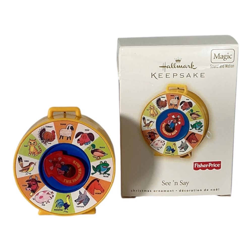Hallmark Keepsake Fisher Price See N Say Magic Sound Motion Ornament 2007